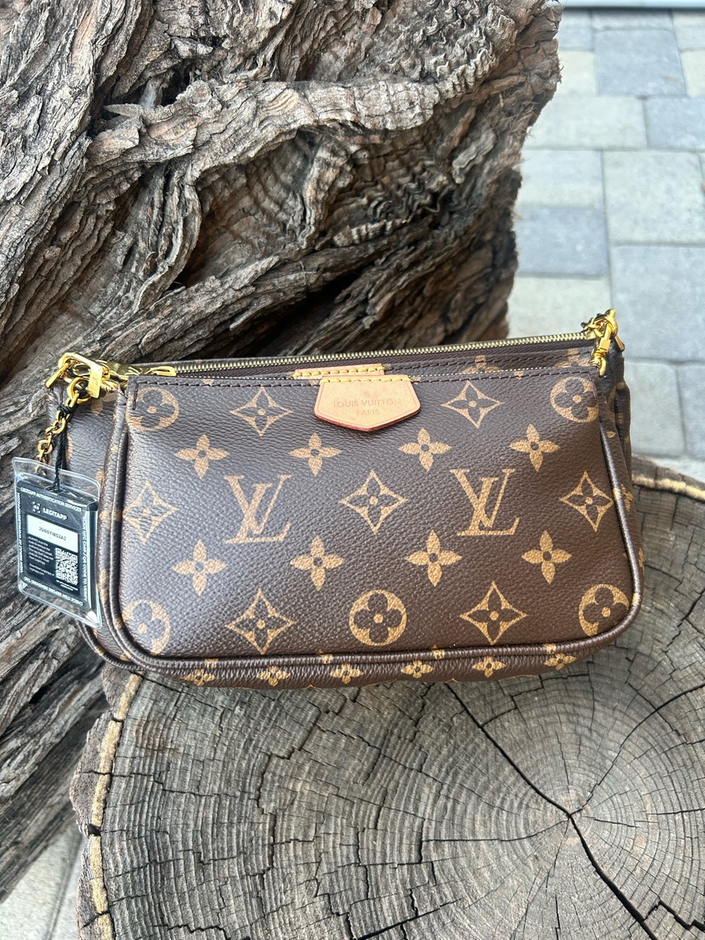 Louis Vuitton Brown Monogram Multi Pochette with Gold Hardware
